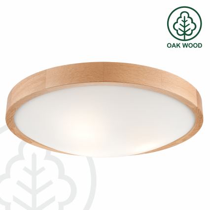 Plafonsko svetlo OAK SLIM, 3xE27/60W/230V, hrast, prečnik 47 cm