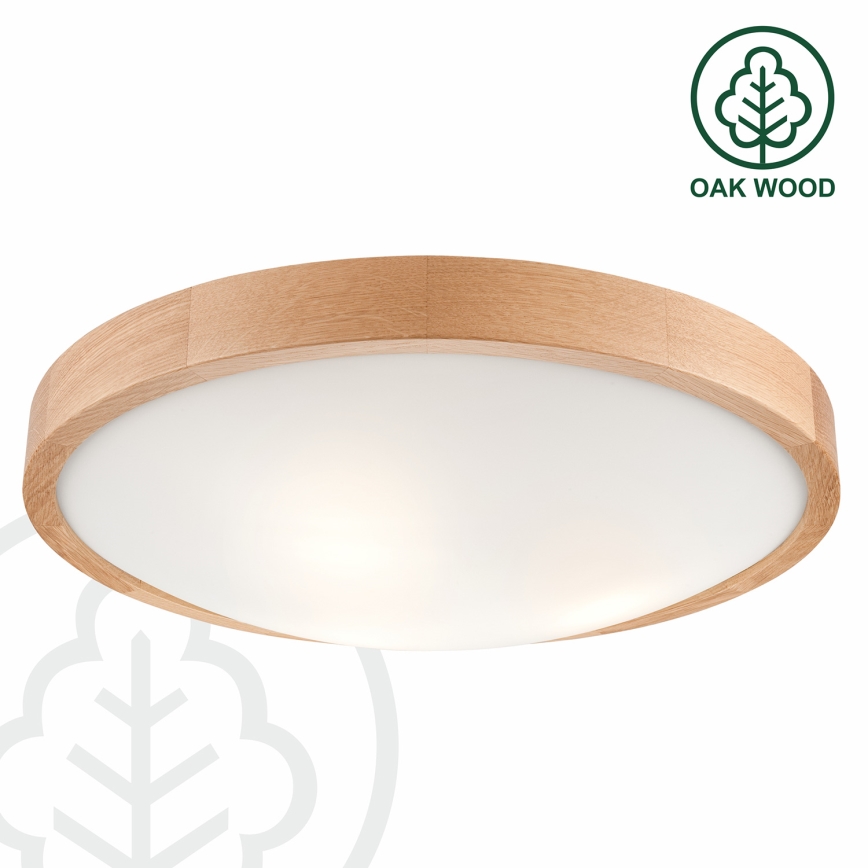 Plafonsko svetlo OAK SLIM, 3xE27/60W/230V, hrast, prečnik 47 cm