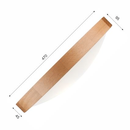 Plafonsko svetlo OAK SLIM, 3xE27/60W/230V, hrast, prečnik 47 cm