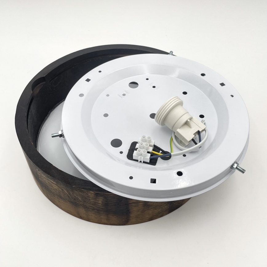 Plafonsko svetlo OAK SMOKY 1xE27/15W/230V Ø 27,5 cm hrast/tamno braon