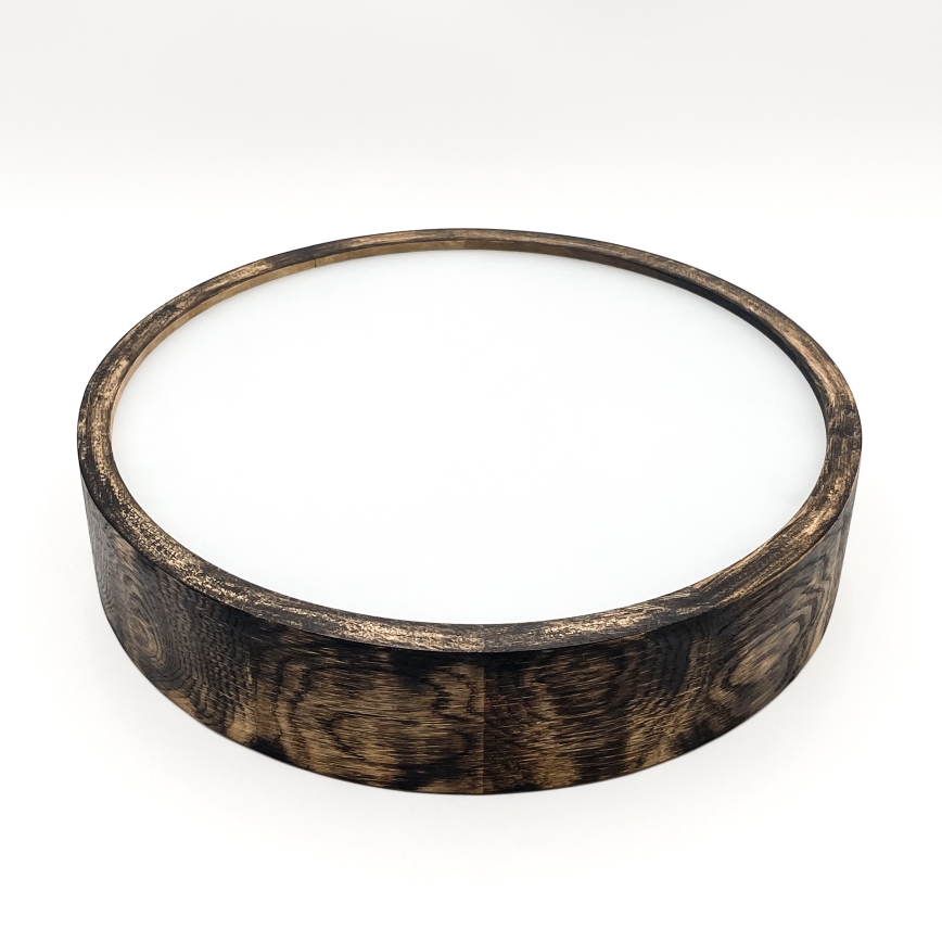Plafonsko svetlo OAK SMOKY 2xE27/15W/230V prečnik 37,5 cm hrast/tamno braon