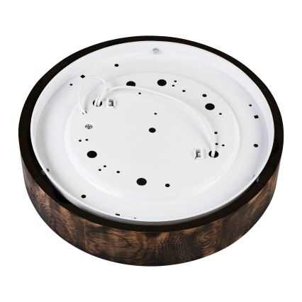 Plafonsko svetlo OAK SMOKY 2xE27/15W/230V prečnik 37,5 cm hrast/tamno braon