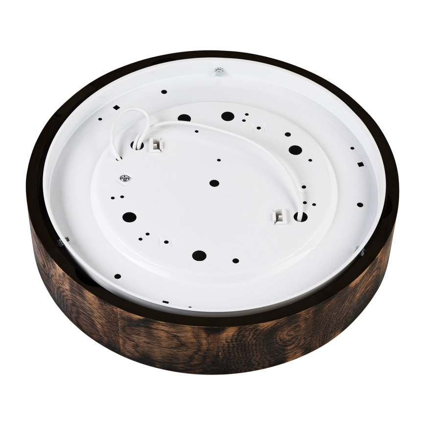 Plafonsko svetlo OAK SMOKY 2xE27/15W/230V prečnik 37,5 cm hrast/tamno braon