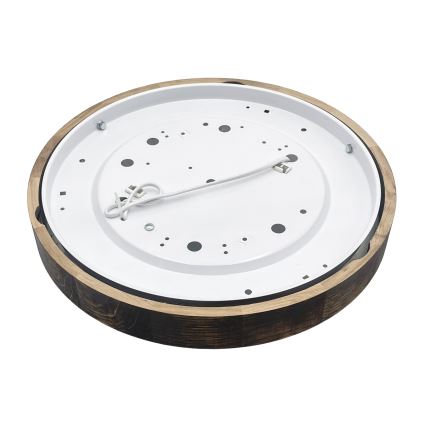 Plafonsko světlo OAK SMOKY SLIM 2xE27/15W/230V, prečnik 37 cm, hrast/tamno braon