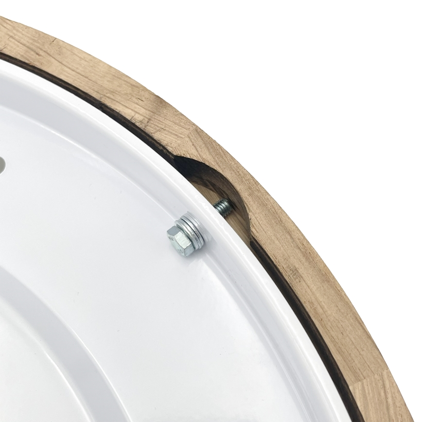 Plafonsko světlo OAK SMOKY SLIM 2xE27/15W/230V, prečnik 37 cm, hrast/tamno braon