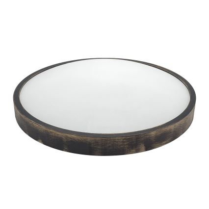 Plafonsko svetlo OAK SMOKY SLIM 3xE27/15W/230V prečnik 47 cm hrast/tamno braon