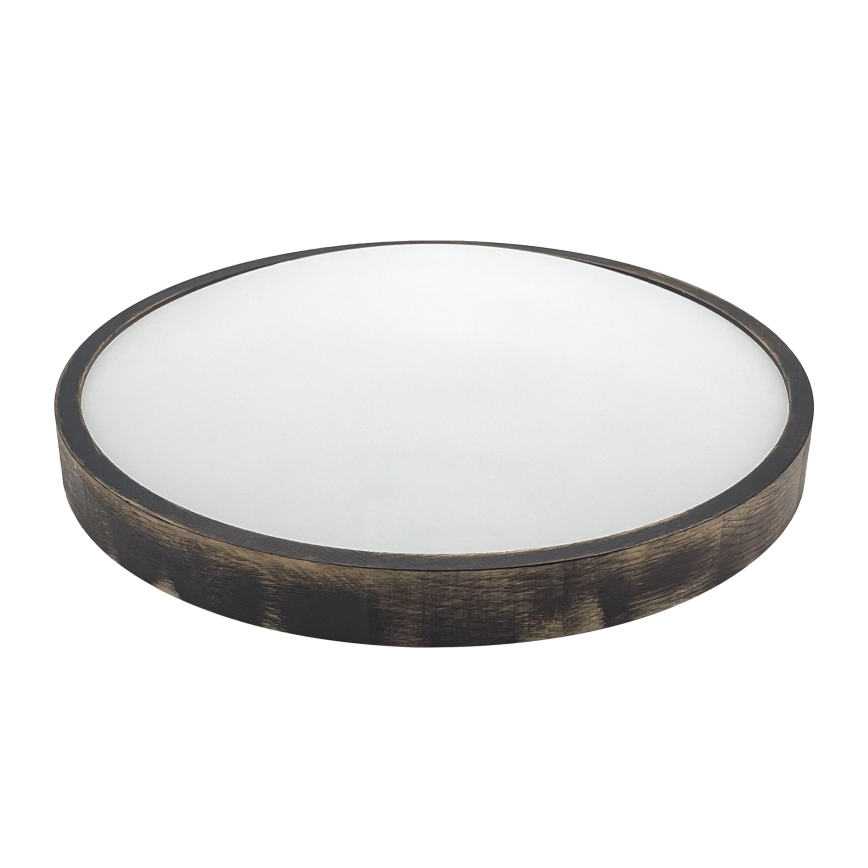 Plafonsko svetlo OAK SMOKY SLIM 3xE27/15W/230V prečnik 47 cm hrast/tamno braon