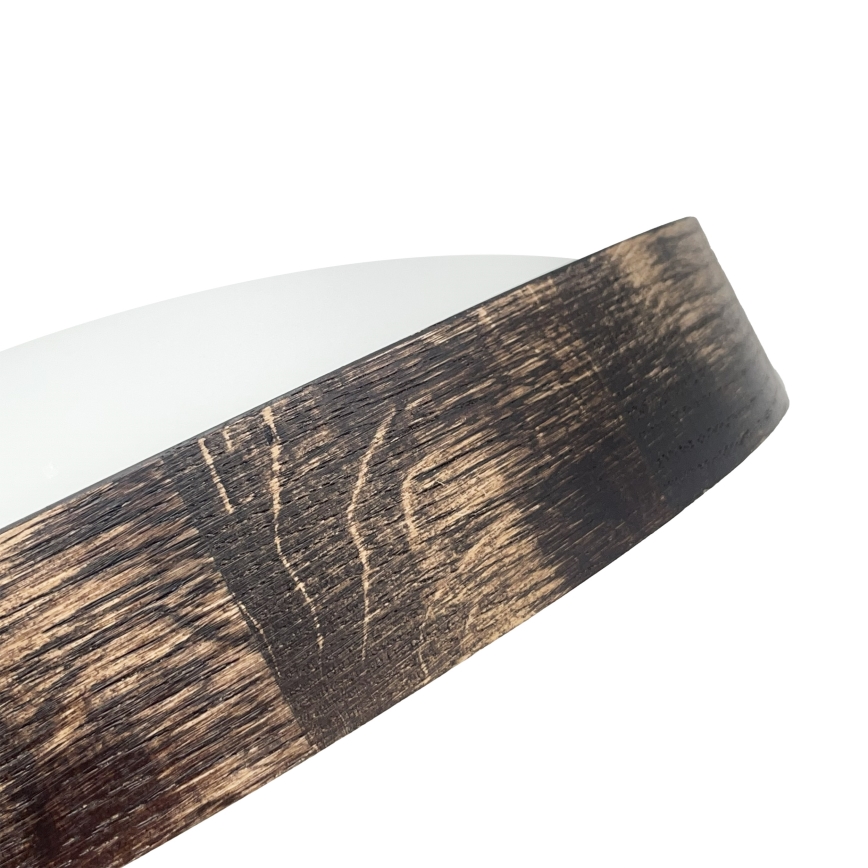 Plafonsko svetlo OAK SMOKY SLIM 3xE27/15W/230V prečnik 47 cm hrast/tamno braon