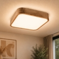 Plafonsko svetlo OAK SQUARE 2xE27/15W/230V 35x35 cm hrast