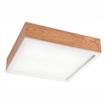 Plafonsko svetlo OAK SQUARE 4xE27/15W/230V 39x39 cm hrast/bela