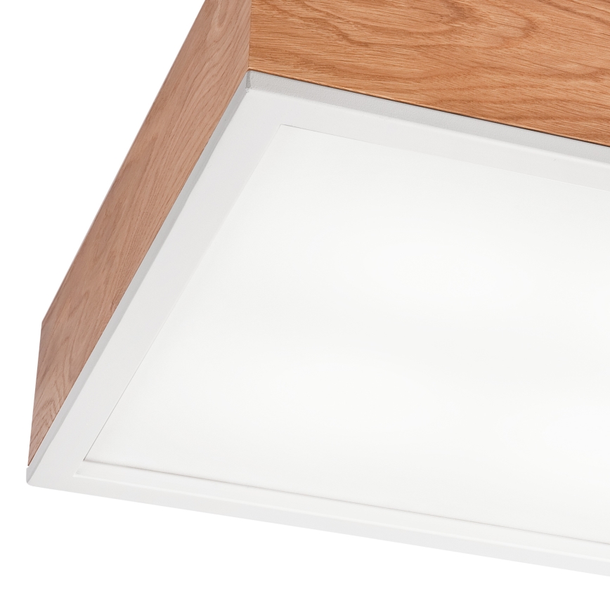 Plafonsko svetlo OAK SQUARE 4xE27/15W/230V 39x39 cm hrast/bela