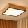 Plafonsko svetlo OAK SQUARE 4xE27/15W/230V 39x39 cm hrast/crna