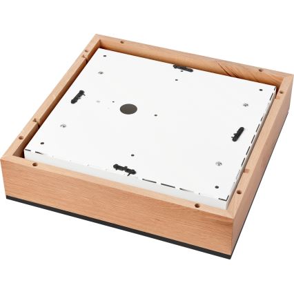 Plafonsko svetlo OAK SQUARE 4xE27/15W/230V 39x39 cm hrast/crna