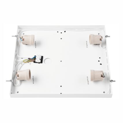 Plafonsko svetlo OAK SQUARE 4xE27/15W/230V 39x39 cm hrast/crna