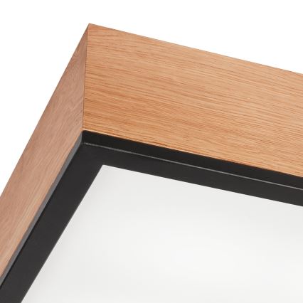 Plafonsko svetlo OAK SQUARE 4xE27/15W/230V 39x39 cm hrast/crna