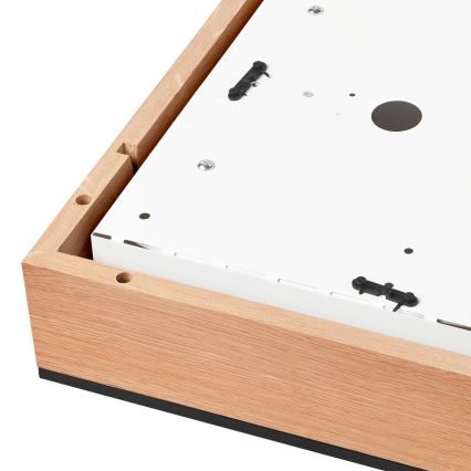 Plafonsko svetlo OAK SQUARE 4xE27/15W/230V 39x39 cm hrast/crna