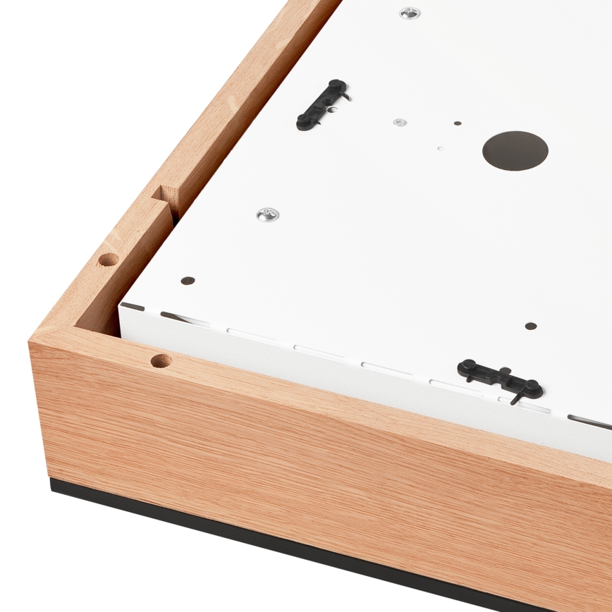 Plafonsko svetlo OAK SQUARE 4xE27/15W/230V 39x39 cm hrast/crna