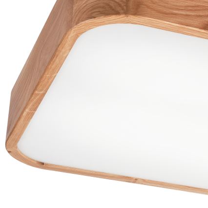 Plafonsko svetlo OAK SQUARE 4xE27/15W/230V 45x45 cm hrast