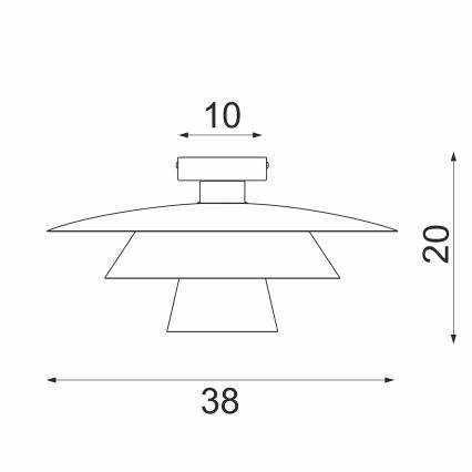 Plafonsko svetlo PLATO 1xE27/15W/230V prečnik 32 cm bež