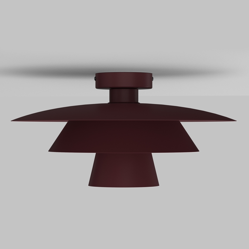 Plafonsko svetlo PLATO 1xE27/15W/230V, prečnika 32 cm, bordo