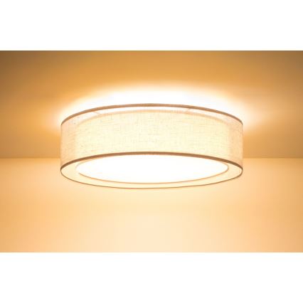 Plafonsko svetlo PURO 2xE27/40W/230V prečnik 50 cm bež