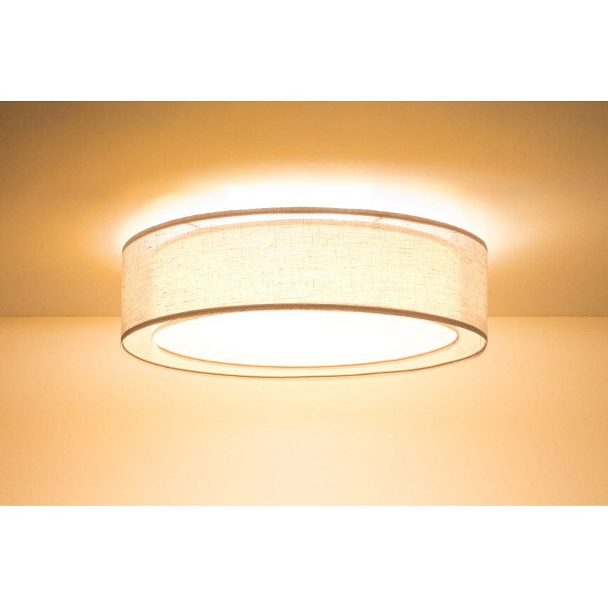 Plafonsko svetlo PURO 2xE27/40W/230V prečnik 50 cm bež
