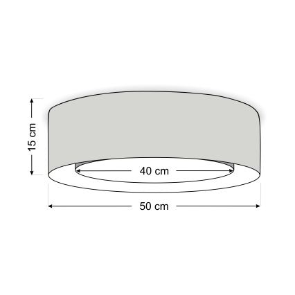 Plafonsko svetlo PURO 2xE27/40W/230V prečnik 50 cm bež