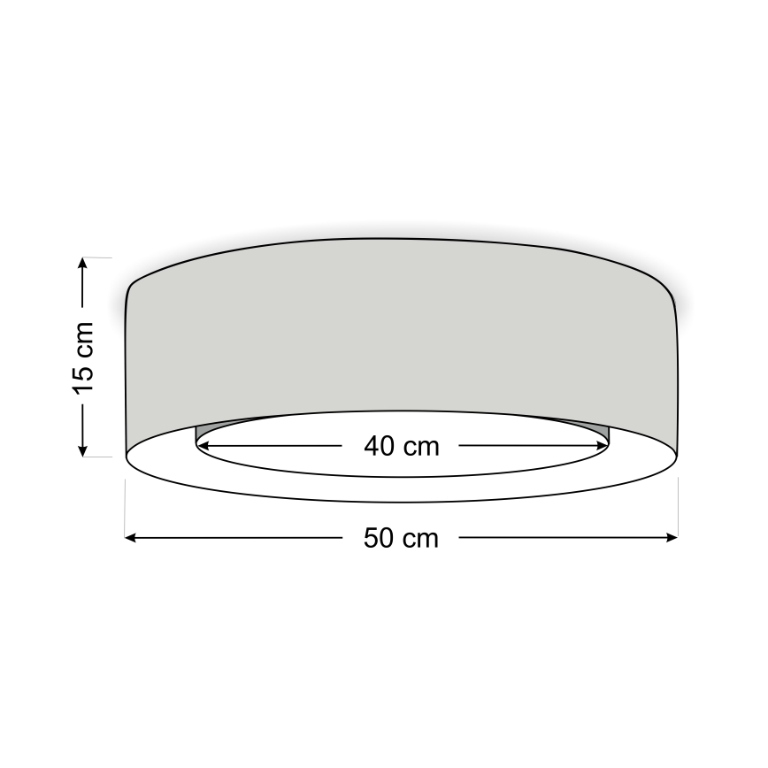 Plafonsko svetlo PURO 2xE27/40W/230V prečnik 50 cm bež