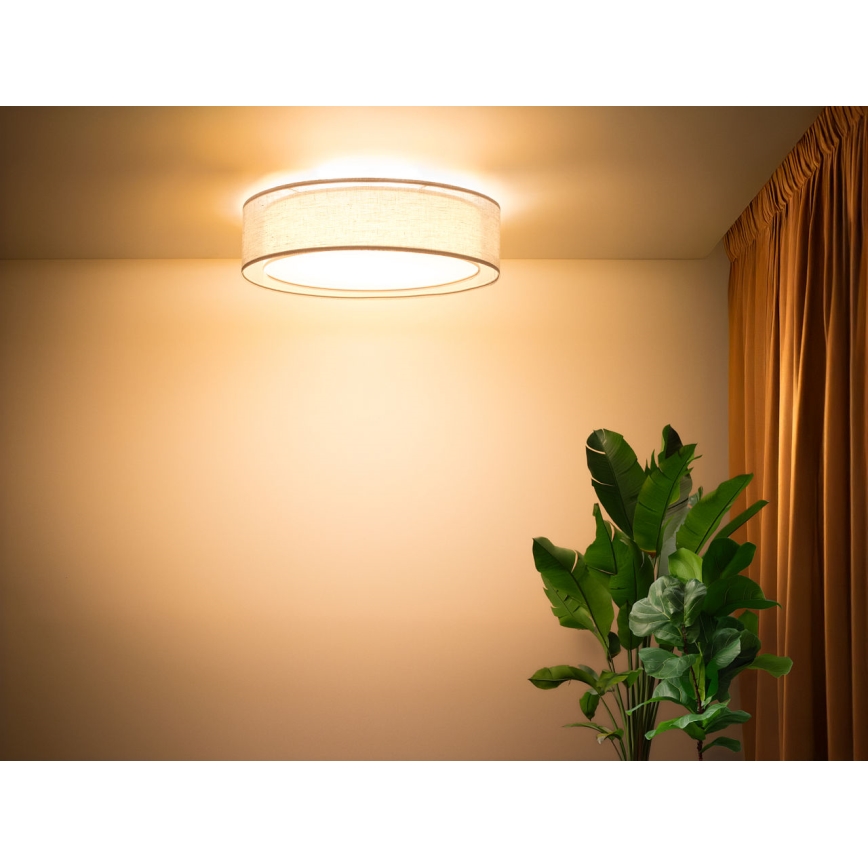 Plafonsko svetlo PURO 2xE27/40W/230V prečnik 60 cm bež