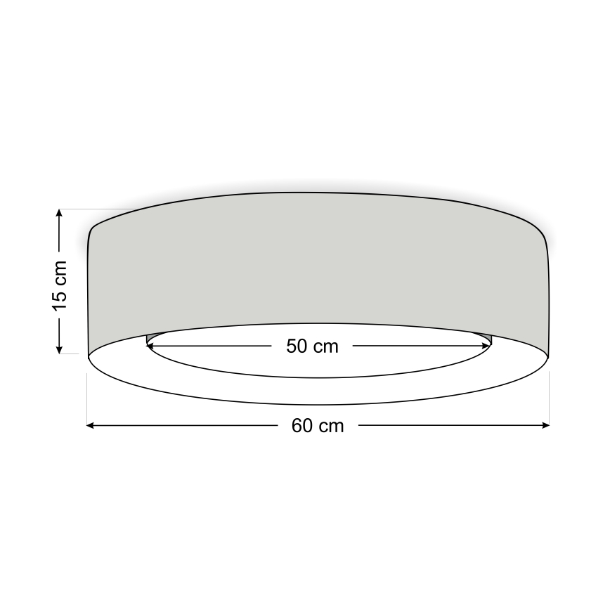 Plafonsko svetlo PURO 2xE27/40W/230V prečnik 60 cm bež