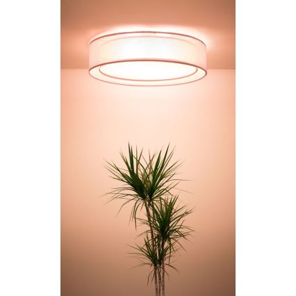 Plafonsko svetlo PURO 2xE27/40W/230V prečnik 60 cm ružičasto