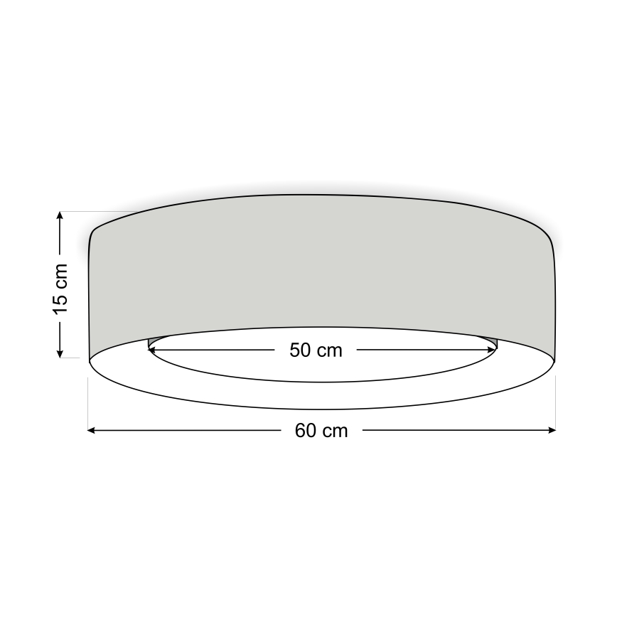 Plafonsko svetlo PURO 2xE27/40W/230V, prečnik 60 cm, zeleno