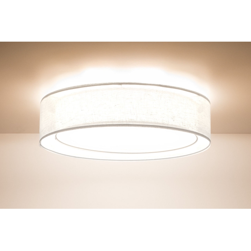 Plafonsko svetlo PURO 2xE27/40W/230V prečnika 60 cm belo