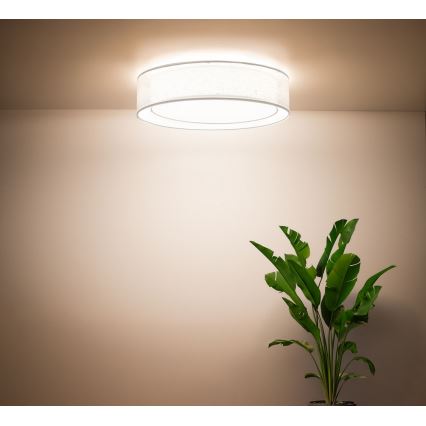 Plafonsko svetlo PURO 2xE27/40W/230V prečnika 60 cm belo