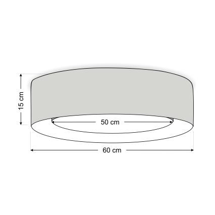 Plafonsko svetlo PURO 2xE27/40W/230V prečnika 60 cm belo