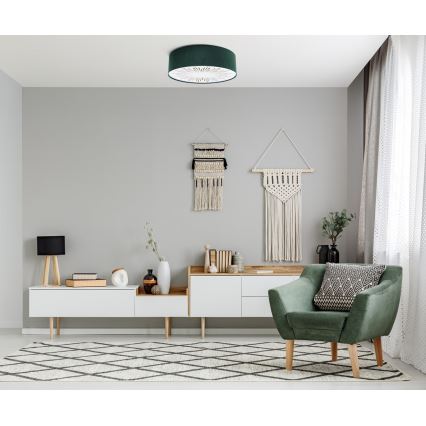 Plafonsko svetlo RAYS 2xE27/60W/230V prečnika 60 cm zeleno