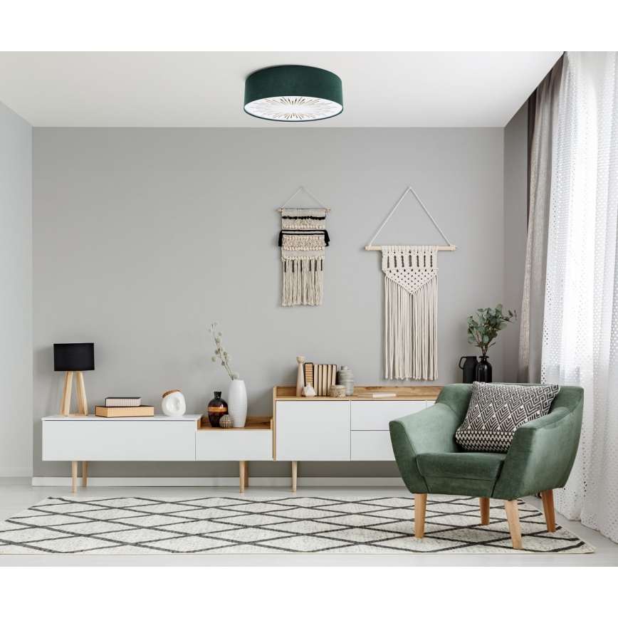 Plafonsko svetlo RAYS 2xE27/60W/230V prečnika 60 cm zeleno