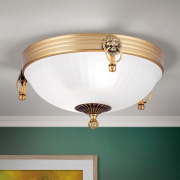 Plafonsko svetlo ROCCA 2xE27/60W/230V Ø 31 cm bronza/bela