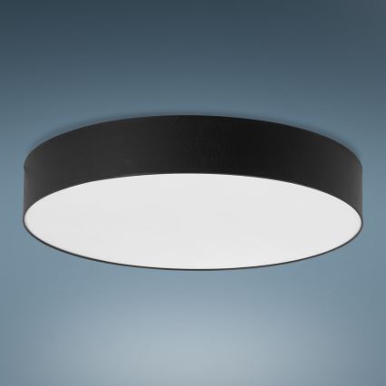 Plafonsko svetlo RONDO 6xE27/15W/230V, prečnik 80 cm, crno