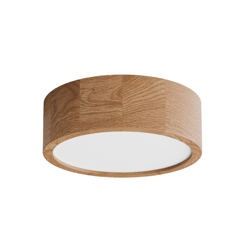 Plafonsko svetlo sa senzorom pokreta i sumraka CLEO 2xE27/24W/230V pr. 27,5 cm hrast