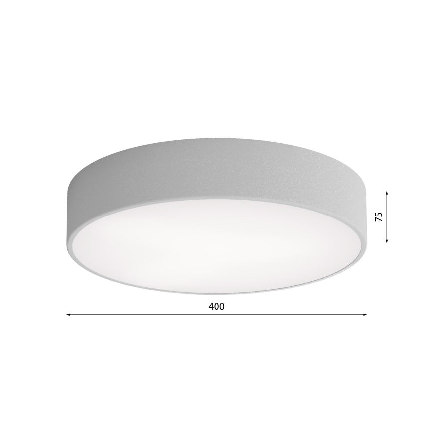 Plafonsko svetlo sa senzorom pokreta i sumraka CLEO 3xE27/24W/230V, prečnika 40 cm, sivo