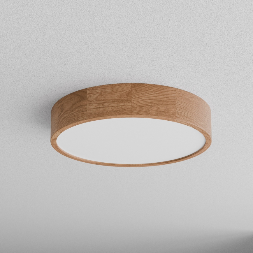 Plafonsko svetlo CLEO sa senzorom pokreta i sumraka 4xE27/24W/230V, prečnika 47,5 cm, hrast