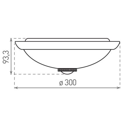 Plafonsko svetlo sa senzorom pokreta i sumraka MANA 2xE27/40W/230V, prečnik 30 cm, bela