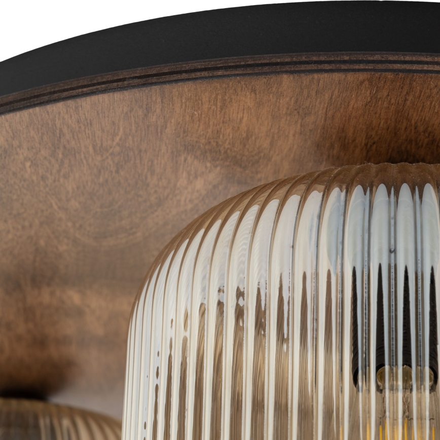 Plafonsko svetlo SALVIA 3xE14/10W/230V prečnik 40 cm braon/dimljeno braon