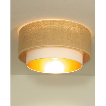 Plafonsko svetlo SARTA 1xE27/60W/230V prečnik 45 cm bela/juta