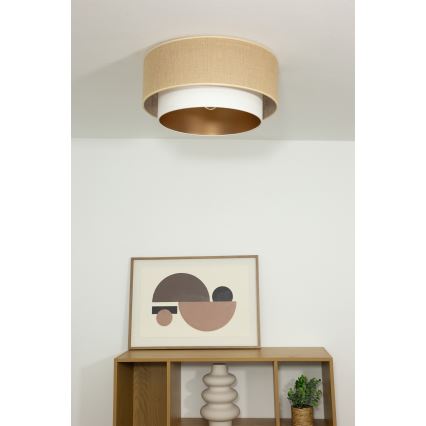 Plafonsko svetlo SARTA 1xE27/60W/230V prečnik 45 cm bela/juta