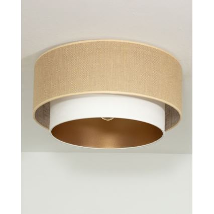 Plafonsko svetlo SARTA 1xE27/60W/230V prečnik 45 cm bela/juta