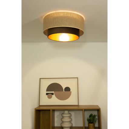 Plafonsko svetlo SARTA 1xE27/60W/230V prečnik 45 cm braon/juta