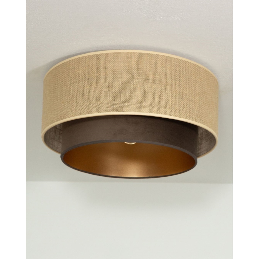 Plafonsko svetlo SARTA 1xE27/60W/230V prečnik 45 cm braon/juta