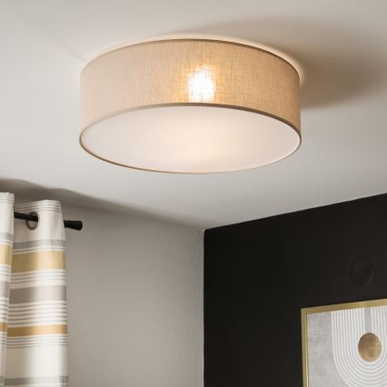 Plafonsko svetlo SIRJA 2xE27/15W/230V, prečnik 45 cm, bež